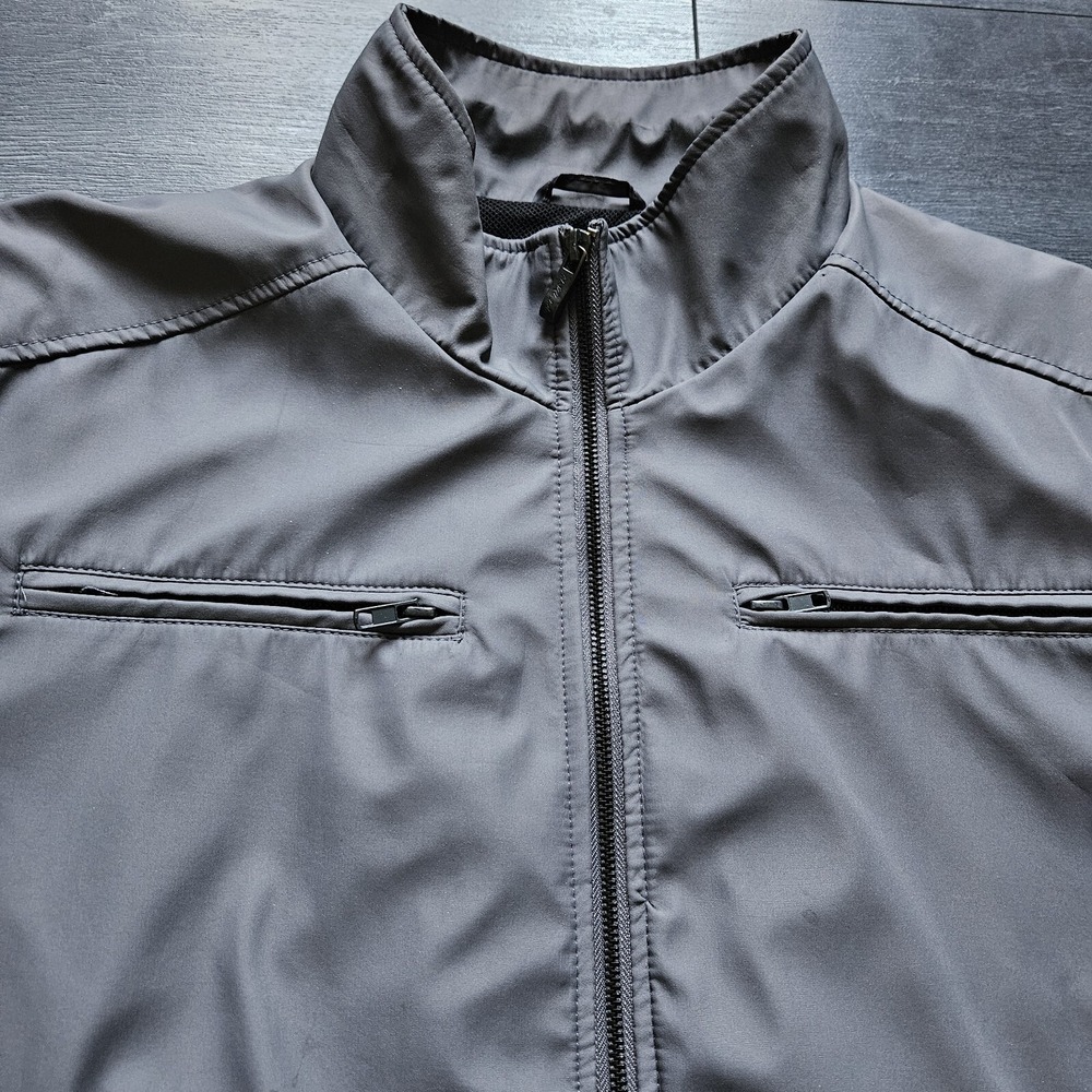 M. Julian Polyester Switch Bomber Jacket Mens XL Gray Lined Multiple Pockets - Picture 4 of 13